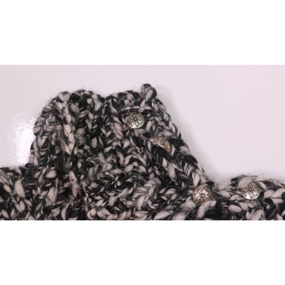 Polo Ralph Lauren Men's Hand Knit Black/White Wool Turtleneck Sweater Conchos M - Picture 5 of 9